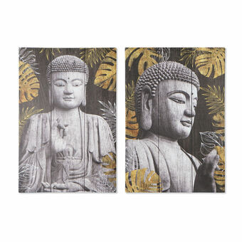 Painting DKD Home Decor Buddha Oriental (60 x 2,3 x 90 cm) (2 Units)