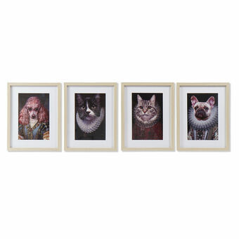 Painting DKD Home Decor animals (35 x 2 x 45 cm) (4 Units)