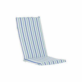 Chair cushion DKD Home Decor Stripes White Sky blue (42 x 4 x 115 cm)