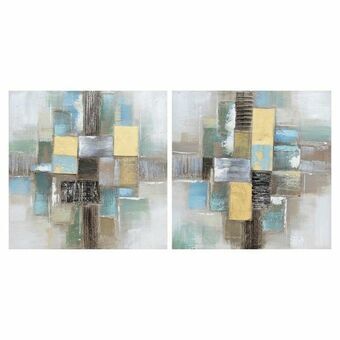 Painting DKD Home Decor Abstract (60 x 3 x 60 cm) (2 pcs)