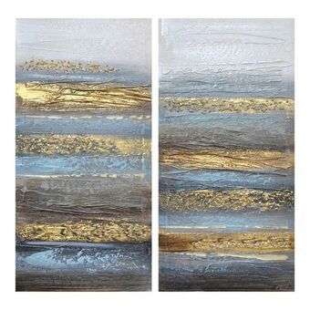 Painting DKD Home Decor Abstract (30 x 2.5 x 60 cm) (2 pcs)