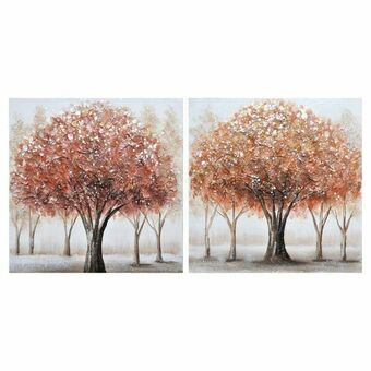 Painting DKD Home Decor Tree (60 x 3 x 60 cm) (2 pcs)