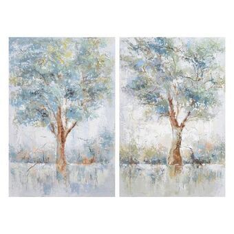 Painting DKD Home Decor Tree (60 x 3 x 90 cm) (2 pcs)