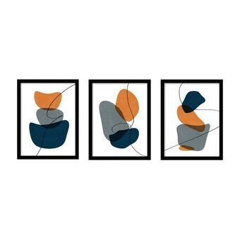 Painting DKD Home Decor Abstract (3 pcs) (30 x 2 x 40 cm)