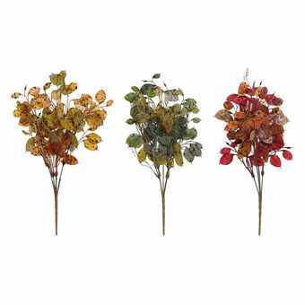 Bouquets DKD Home Decor Red Orange Polyester Green (7 x 7 x 37 cm) (3 pcs)