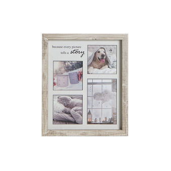 Photo frame DKD Home Decor Story Wood Crystal Natural Moutain MDF Wood (26 x 2,5 x 31 cm) (2 Units) (12 Units)