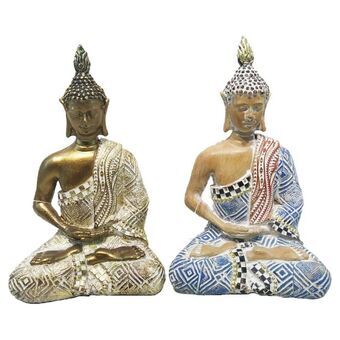 Decorative Figure DKD Home Decor Buddha Resin (9.5 x 6.5 x 16 cm) (2 pcs)