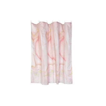 Shower Curtain DKD Home Decor 180 x 180 cm Polyester Peach