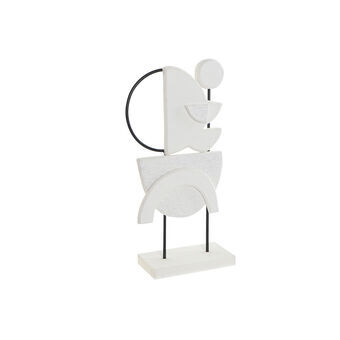 Decorative Figure DKD Home Decor Black MDF White (16 x 7 x 30,5 cm)