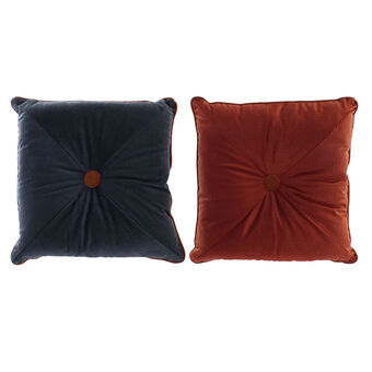 Cushion DKD Home Decor Red Blue Polyester Aluminium (40 x 10 x 40 cm) (2 Units)