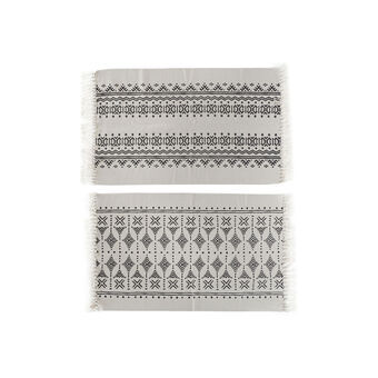 Carpet DKD Home Decor Black White Arab (120 x 70 x 1 cm) (2 Units)