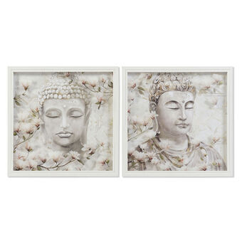 Painting DKD Home Decor Buddha Oriental (40 x 3,3 x 40 cm) (2 Units)