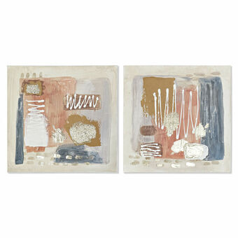 Painting DKD Home Decor Abstract Colonial (60 x 2,8 x 60 cm) (2 Units)
