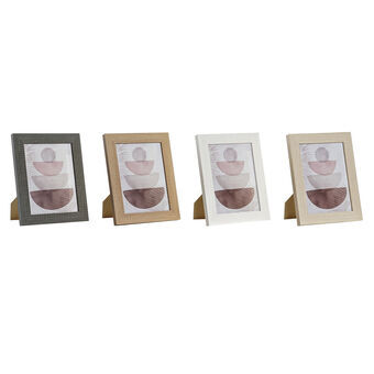 Photo frame DKD Home Decor Crystal Natural Brown Dark grey Ivory PS (20 x 1,5 x 25 cm) (4 Units)