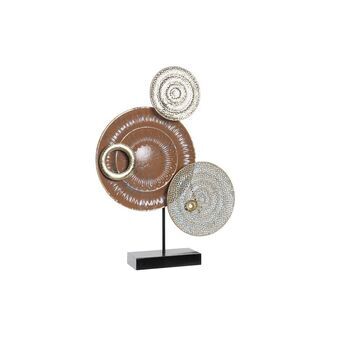 Decorative Figure DKD Home Decor Golden Metal Terracotta Circles (38,7 x 9 x 52,7 cm)