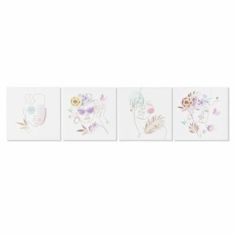 Painting DKD Home Decor Abstract Modern (40 x 1,8 x 40 cm) (4 Units)