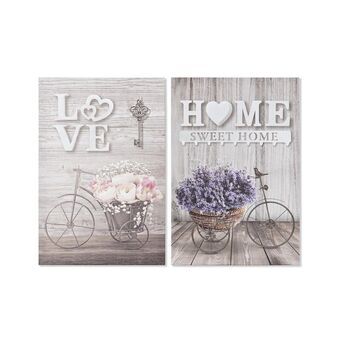 Painting DKD Home Decor Bicycle (40 x 1,8 x 60 cm) (2 Units)