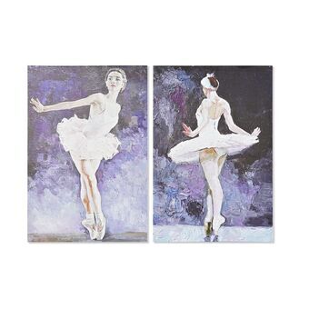 Painting DKD Home Decor Ballerina (40 x 1,8 x 60 cm) (2 Units) (12 Units)