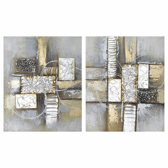 Painting DKD Home Decor Abstract Modern (50 x 2,5 x 60 cm) (2 Units)