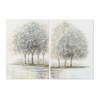 Painting DKD Home Decor Trees (50,3 x 2,8 x 70 cm) (2 Units)