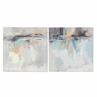 Painting DKD Home Decor Abstract Modern (60 x 2,5 x 60 cm) (2 Units)