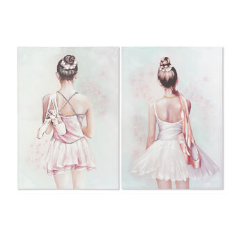 Painting DKD Home Decor Ballet Dancer Traditional (70 x 2,5 x 100 cm) (2 Units)
