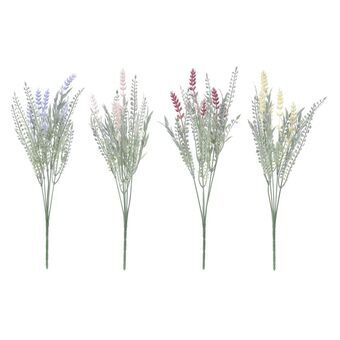 Bouquets DKD Home Decor Lilac Polyester Fuchsia Yellow Light Pink PE (10 x 10 x 38 cm) (4 Units)