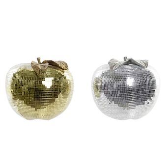 Disco Ball DKD Home Decor Silver Golden Resin Apple Modern (21 x 21 x 19 cm) (2 Units)