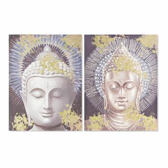 Painting DKD Home Decor Buddha 60 x 3 x 80 cm Oriental (2 Units)