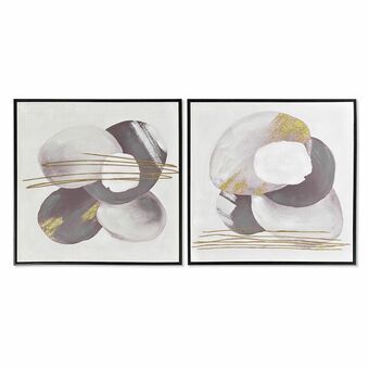 Painting DKD Home Decor Abstract 60 x 3,5 x 60 cm Urban (2 Units)