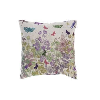 Cushion DKD Home Decor Polyester Cotton Aluminium Multicolour Butterflies Shabby Chic (45 x 10 x 45 cm)
