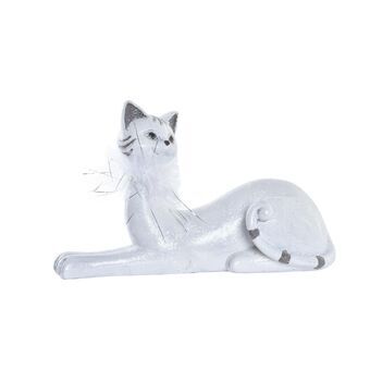 Decorative Figure DKD Home Decor White Resin Cat (23 x 8 x 14 cm)