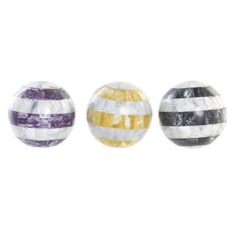 Decorative bauble DKD Home Decor Mother of pearl (13 x 13 x 13 cm) (3 Units)