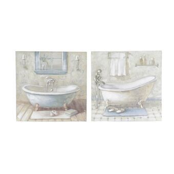 Painting DKD Home Decor Baths (20 x 2 x 20 cm) (2 Units)