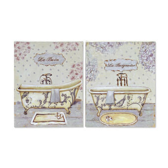 Painting DKD Home Decor Baths (20 x 3 x 25 cm) (2 Units)