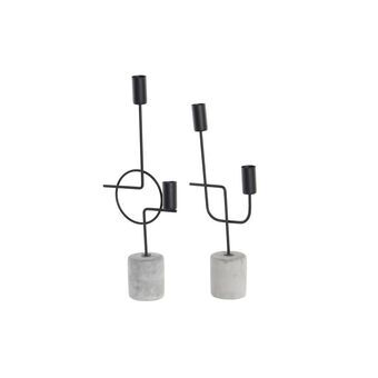 Candle Holder DKD Home Decor 2 Pieces Metal Modern (14 x 6 x 36 cm) (2 Units)