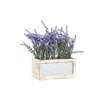 Decorative Plant DKD Home Decor Metal Wood Lilac Plastic (33 x 15 x 35 cm)