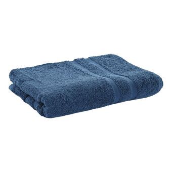 Bath rug DKD Home Decor 600 gsm Cotton Navy Blue (80 x 50 x 1 cm)