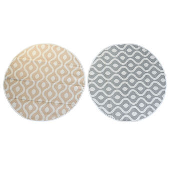 Carpet DKD Home Decor Grey Beige White polypropylene (150 x 150 x 1 cm) (2 Units)