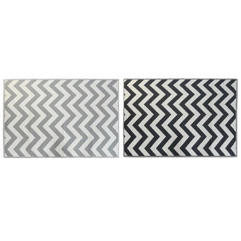 Carpet DKD Home Decor White Dark grey Light grey polypropylene (150 x 210 x 1 cm) (2 Units)