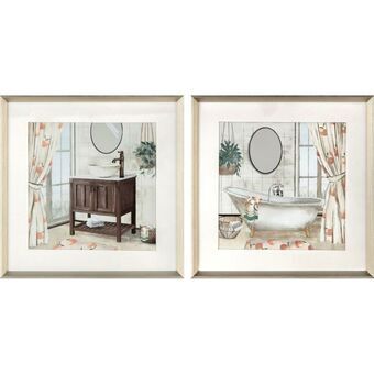 Painting DKD Home Decor Baths (2 Units) (40 x 2 x 40 cm)