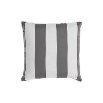 Cushion DKD Home Decor Stripes Grey White (40 x 10 x 40 cm)