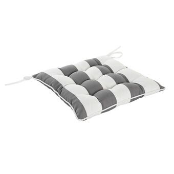 Chair cushion DKD Home Decor Grey White (40 x 40 x 7 cm)