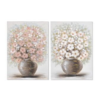 Painting DKD Home Decor Vase Traditional (2 Units) (50 x 3 x 70 cm)