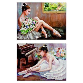 Painting DKD Home Decor Ballerina (80 x 3 x 60 cm) (2 Units)