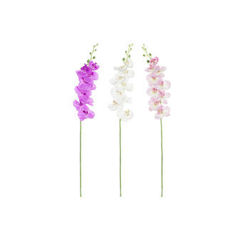 Decorative Flowers DKD Home Decor Pink Lilac White (14 x 7 x 91 cm) (3 Units)