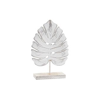 Decorative Figure DKD Home Decor Brown White Bamboo Tropical MDF Wood Leaf of a plant (17 x 6 x 27 cm)