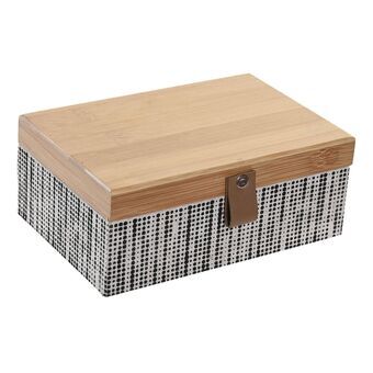 Decorative box DKD Home Decor Natural MDF Wood (18 x 12,5 x 7,5 cm)
