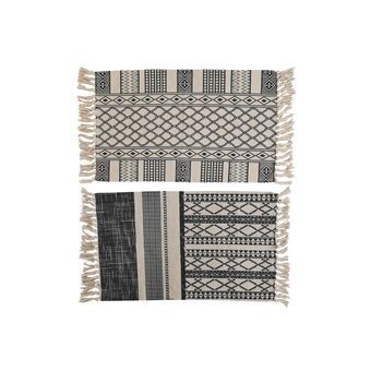 Carpet DKD Home Decor Scandi White Light grey Fringe (60 x 90 x 0,5 cm) (2 Units)