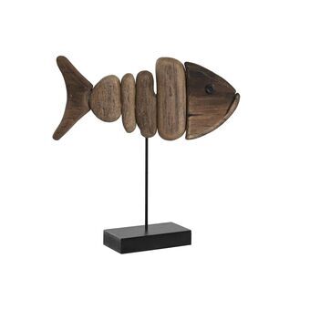 Decorative Figure DKD Home Decor Aged finish Brown Fish (29 x 6 x 30 cm)